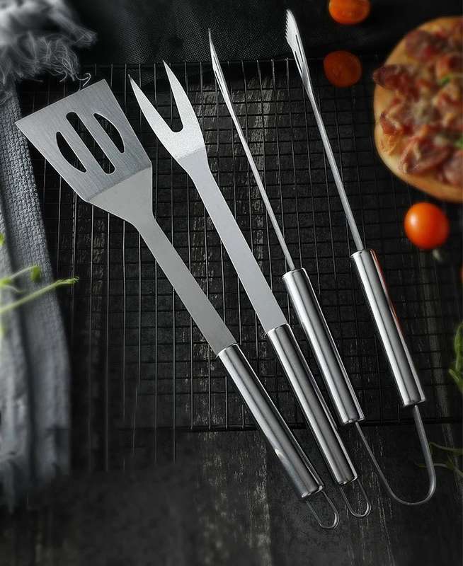 BBQ 3 Piece Grill Stainless Steel Braai Set