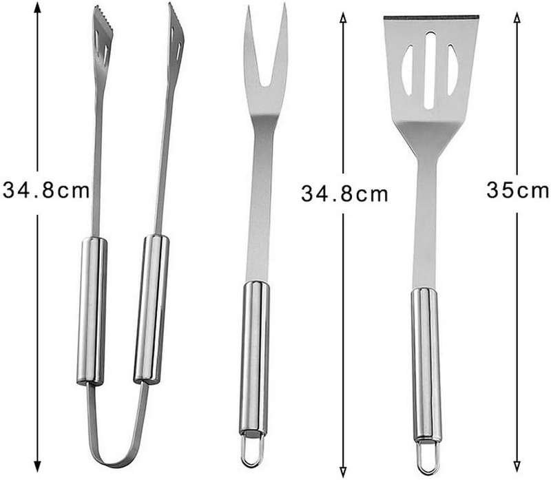 BBQ 3 Piece Grill Stainless Steel Braai Set