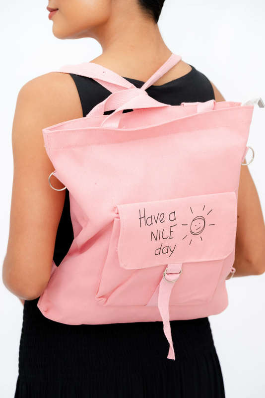 Casual Canvas Shopping Messenger Shoulder Backpack Tote Bag