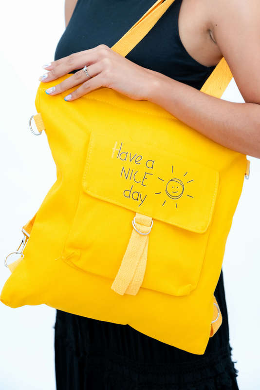 Casual Canvas Shopping Messenger Shoulder Backpack Tote Bag