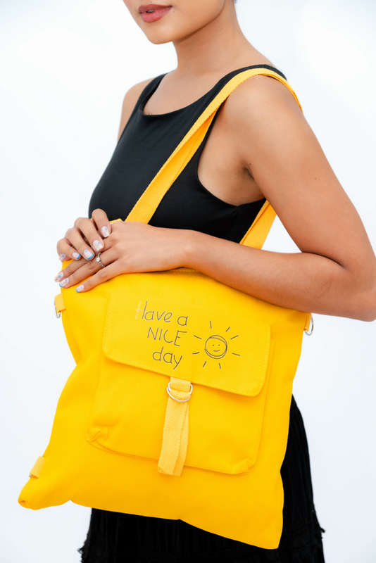 Casual Canvas Shopping Messenger Shoulder Backpack Tote Bag