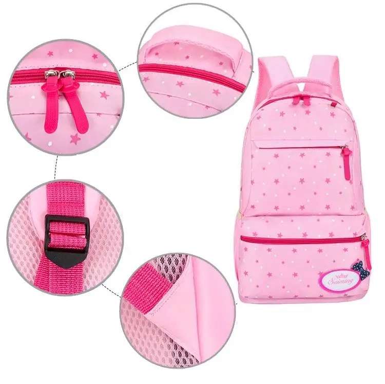 Girls School Bag Backpack For Teenagers Set Travel Bags 3 Pcs Navy Blue