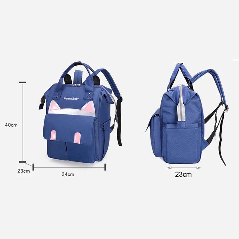 Maternity Baby Waterproof Diaper Travel Backpacks Bag Navy Blue