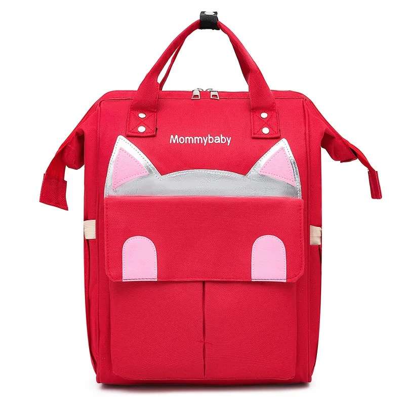 Maternity Baby Waterproof Diaper Travel Backpacks Bag Red