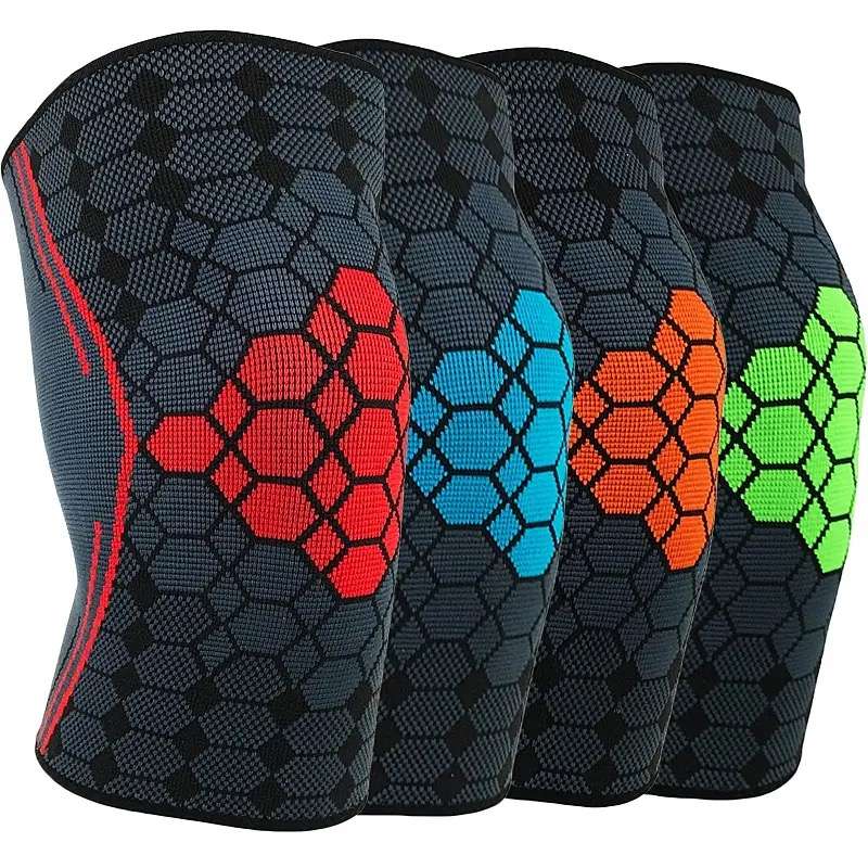 One Pair of Compression Knee Braces Support Sleeves