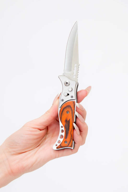 Panic Switch Push Button Mini Automatic Pocket Knife