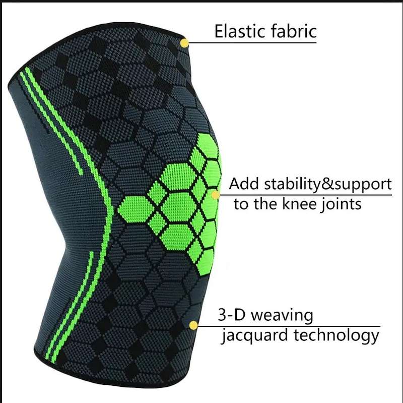 One Pair of Compression Knee Braces Support Sleeves