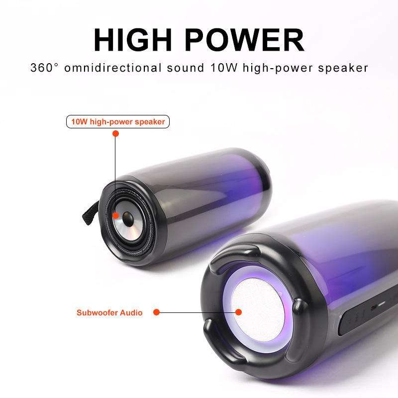 Pulse 5 Waterproof Portable TWS Bluetooth Speaker With RGB Light Show
