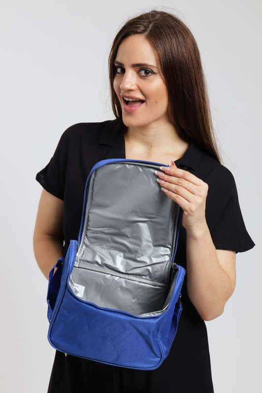 Sannea Stripe Thermal Insulated Lunch Bag Portable Foil Cooler Bag 6L