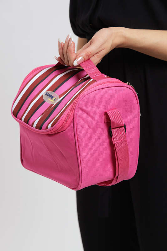 Sannea Stripe Thermal Insulated Lunch Bag Portable Foil Cooler Bag 6L