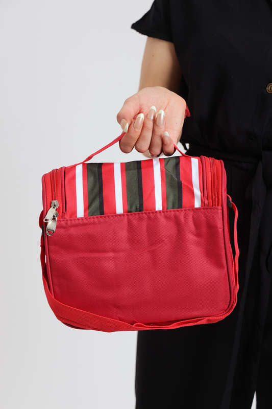 Sannea Stripe Thermal Insulated Lunch Bag Portable Foil Cooler Bag 6L