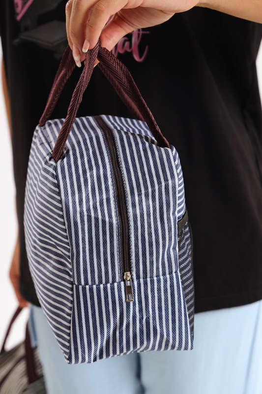 Senza® Stripe Thermal Insulated School Lunch Bag PROMO-2-FOR-1
