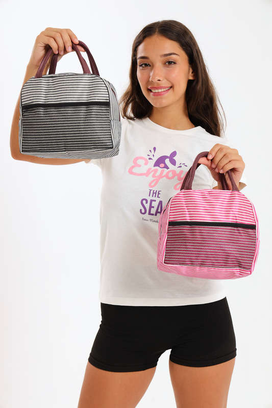 Senza® Stripe Thermal Insulated School Lunch Bag PROMO-2-FOR-1