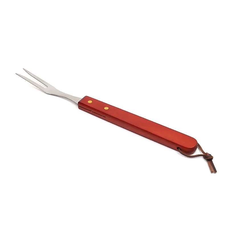 BBQ Grill Braai Knife & Fork Stainless Steel For Camping & Outdoor 35cm Set