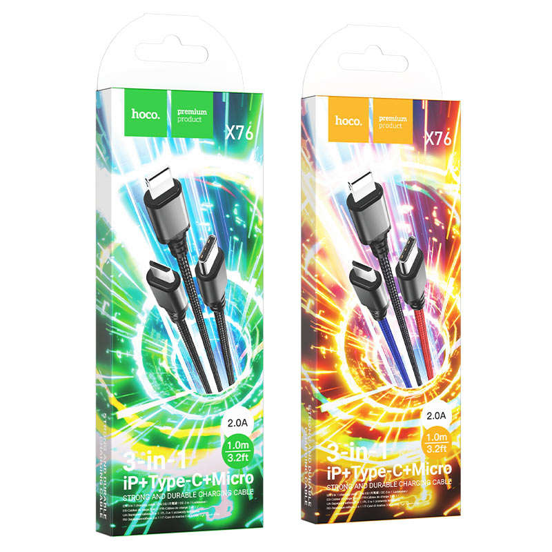 Hoco 3 in 1 Super Charging Cable