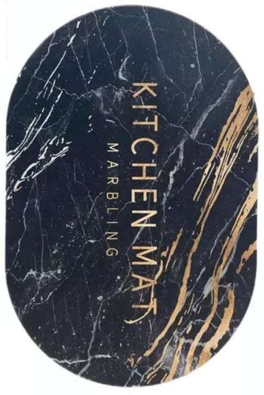 Ultra Absorbent Oval Kitchen Bathroom Mat