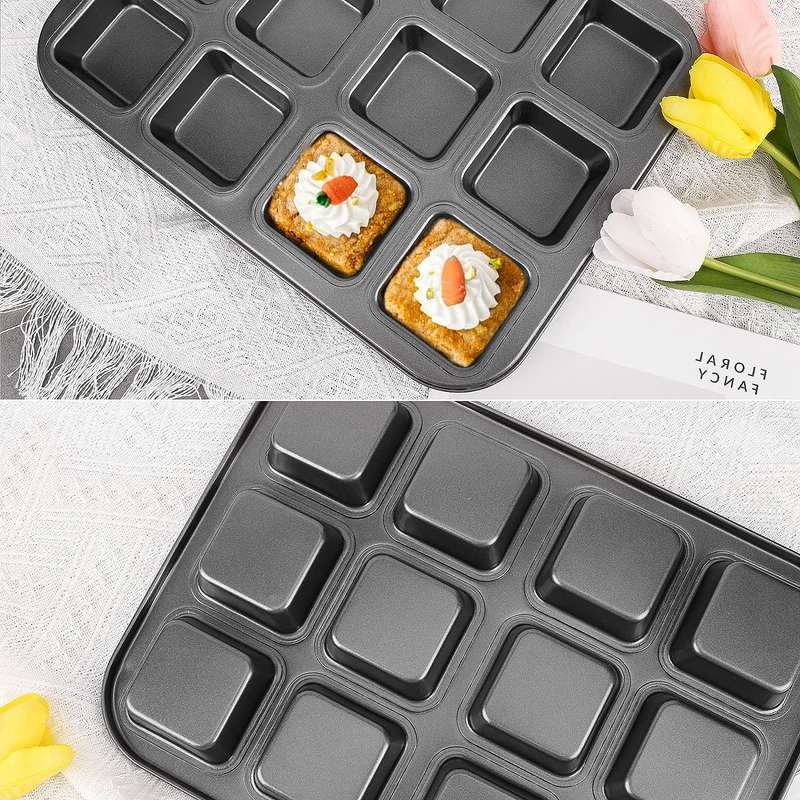 Brownie Square CupCake Pan Mould 12 Cup 35cm X 26cm