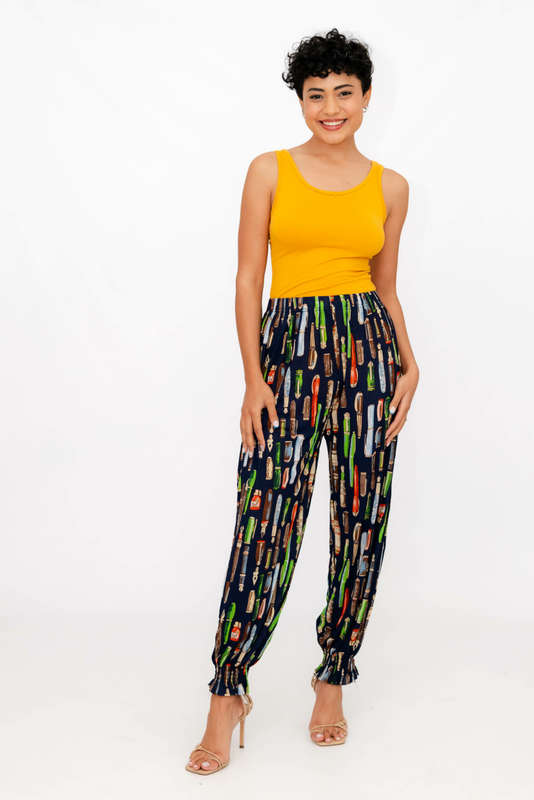 Casual Printed Harem Wide Leg Everyday Pants