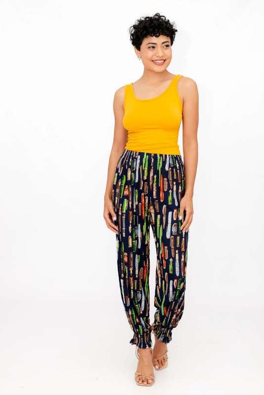 Casual Printed Harem Wide Leg Everyday Pants