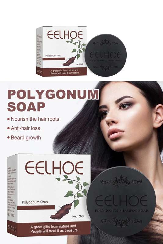 Hair Darkening Shampoo Soap Polygonum Multiflorum Bar 100g