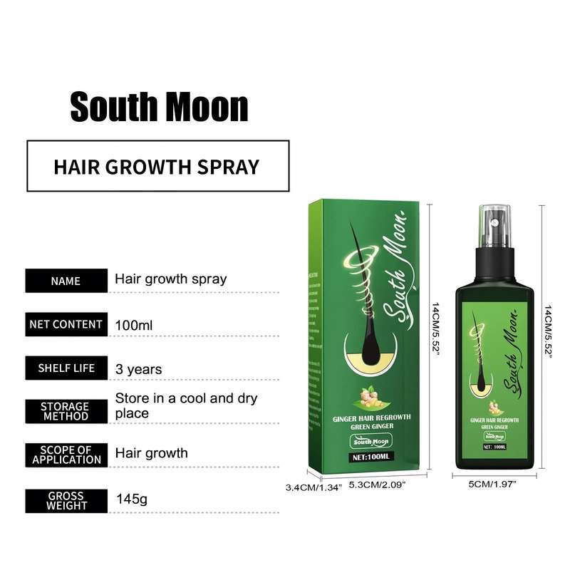 Hair Spray Regrowth Nourishing Ginger Spray For Men and Women 100ml