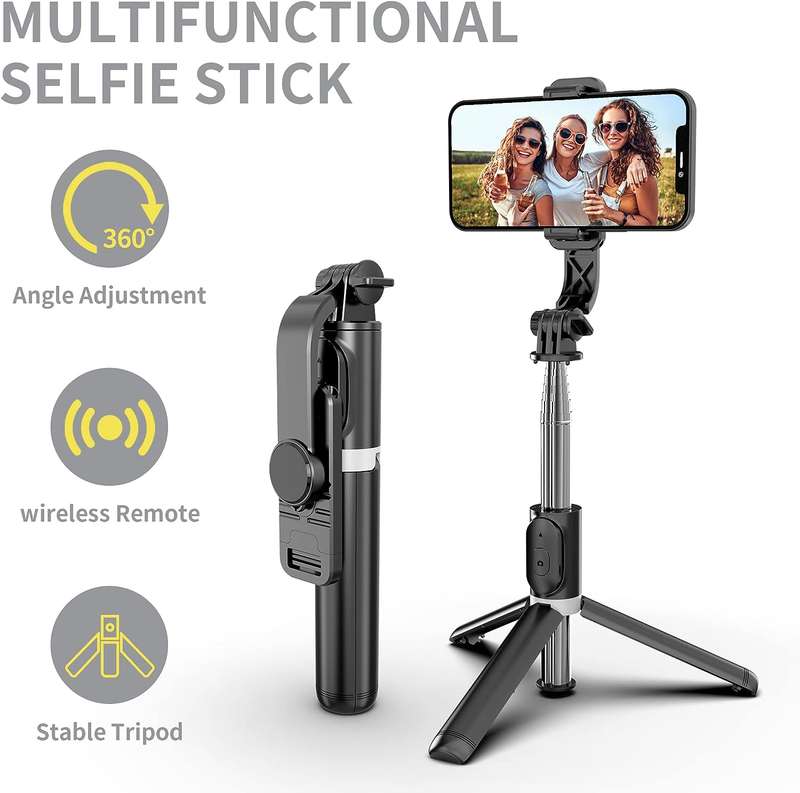 Selfie Stick Tripod With Bluetooth Remote