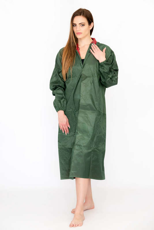 Senza Heavy-duty Raincoat with Hood and Drawstring For Men & Women With Transparent Brim