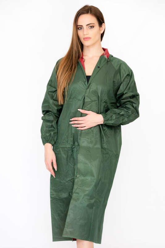 Senza Heavy-duty Raincoat with Hood and Drawstring For Men & Women With Transparent Brim