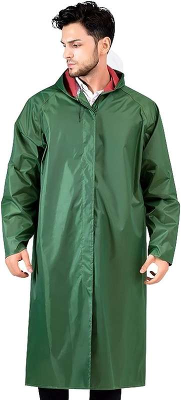 Senza Heavy-duty Raincoat with Hood and Drawstring For Men &amp; Women With Transparent Brim