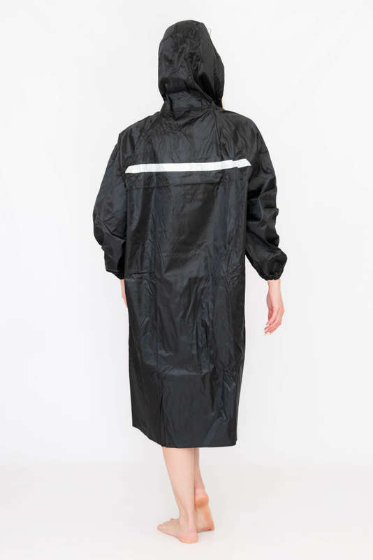 Senza Heavy-duty Raincoat with Hood and Drawstring For Men &amp; Women With Transparent Brim