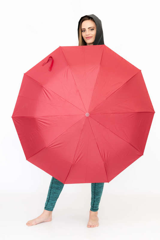 Travel Compact Automatic Close Umbrella Maroon