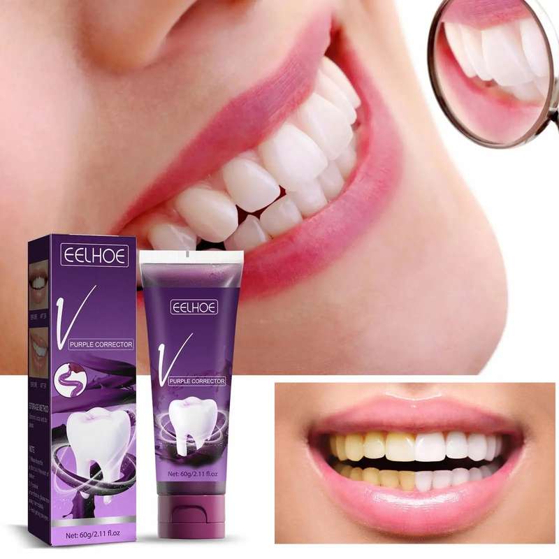 V34 Purple Corrector Teeth Whitening Toothpaste 60g PROMO-2-FOR-1