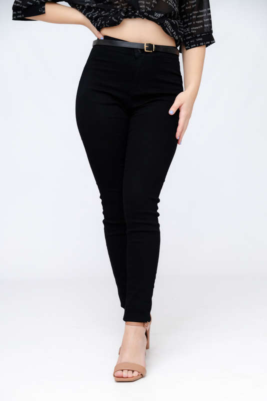 Women's Black Stretch High Rise Skinny Jeans