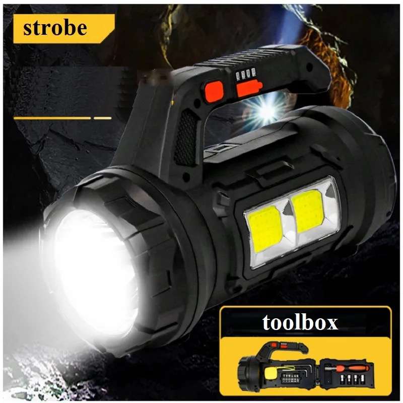 5 in 1 MultiFunctional LED Torch light with 14 pcs Tool Kit