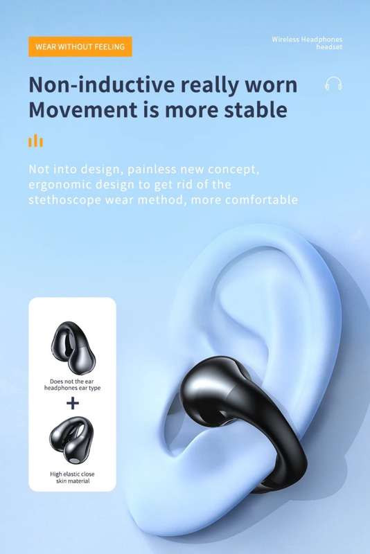 Clip-on Stylish Hi-Fi Sound Sweat-Proof Earbuds