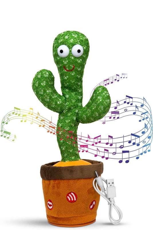 Dancing Cactus Singing Mimicking Light Interactive Toy