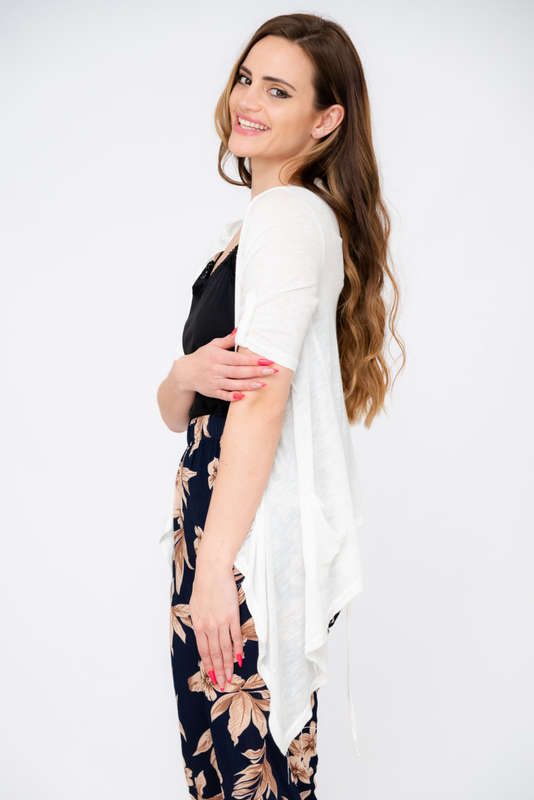 Ladies Cardigan Short Sleeve Lightweight Sweater