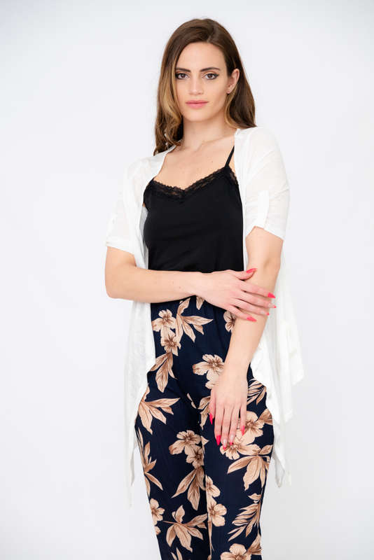 Ladies Cardigan Short Sleeve Lightweight Sweater