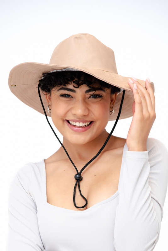 Logan Summer Sun Beach Hat With Drawstring Chino