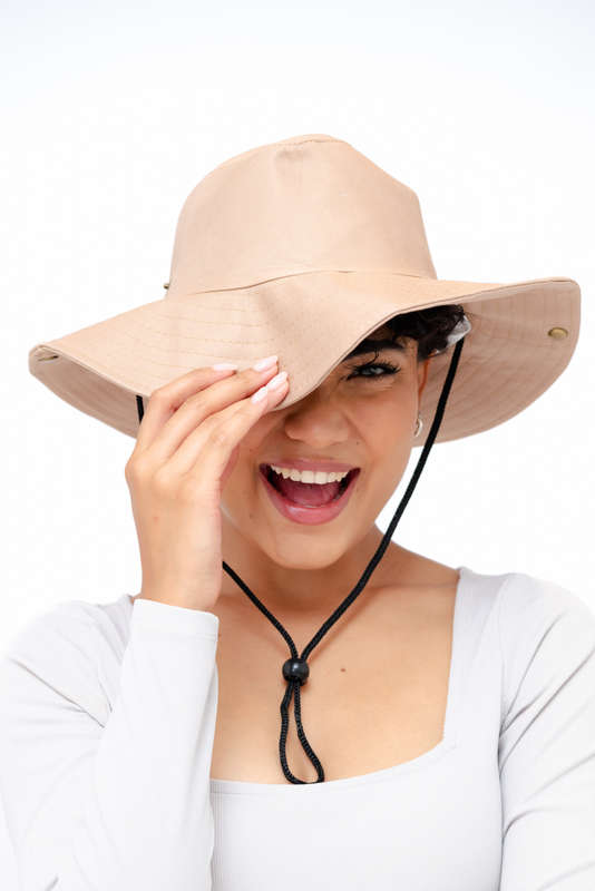 Logan Summer Sun Beach Hat With Drawstring Chino