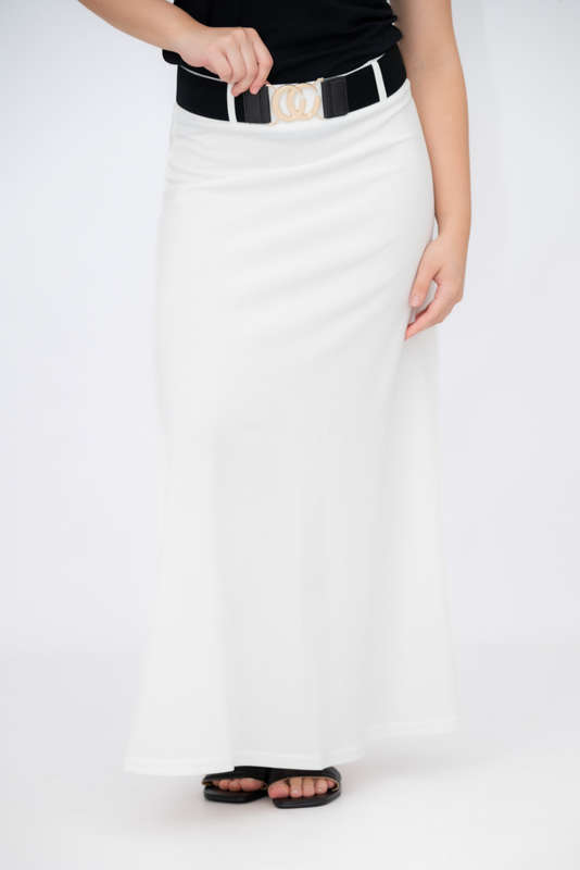 Luxury Maxi Skirt With Belt