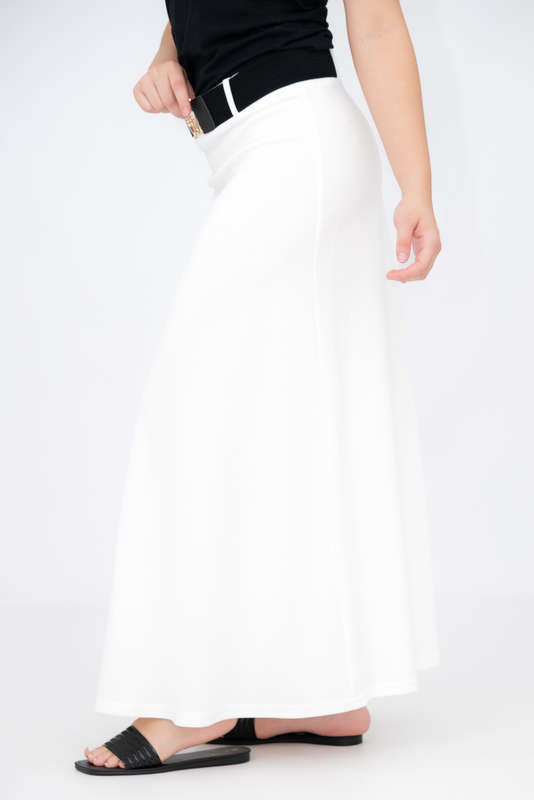 Luxury Maxi Skirt With Belt