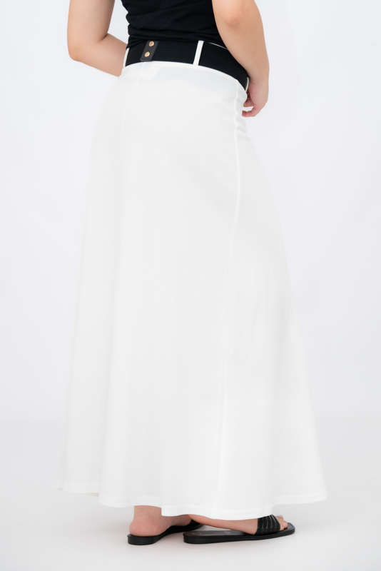 Luxury Maxi Skirt With Belt