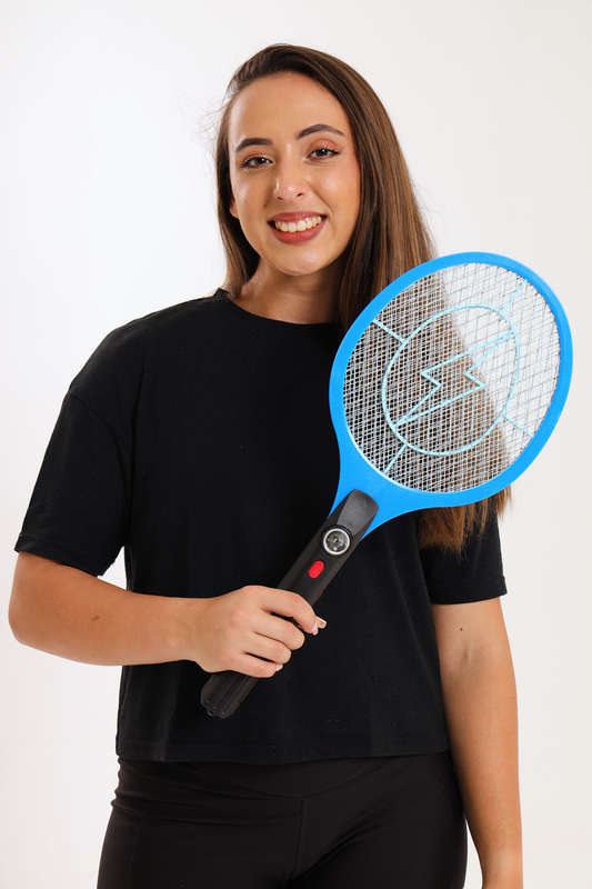 Rechargeable Electric Mosquito Zapper Racket With Led Light