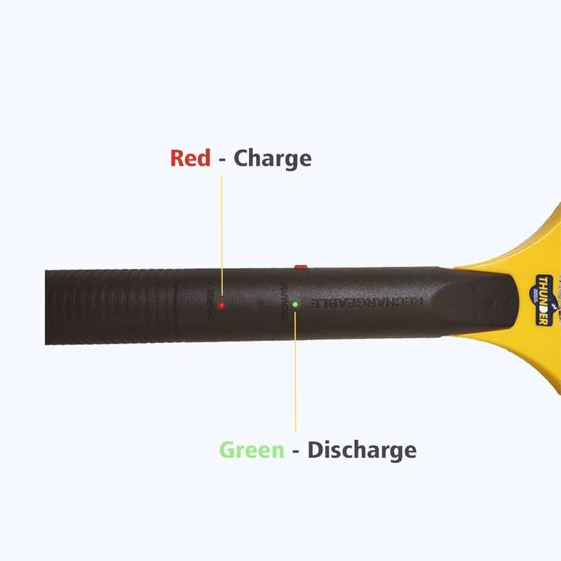 Rechargeable Electric Mosquito Zapper Racket With Led Light