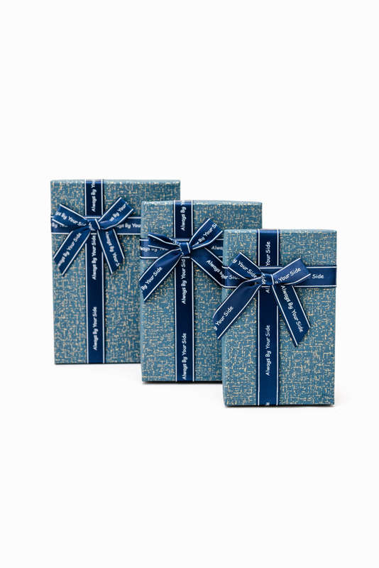 Senza 3 Piece Empty Gift Box With Lid & Ribbon