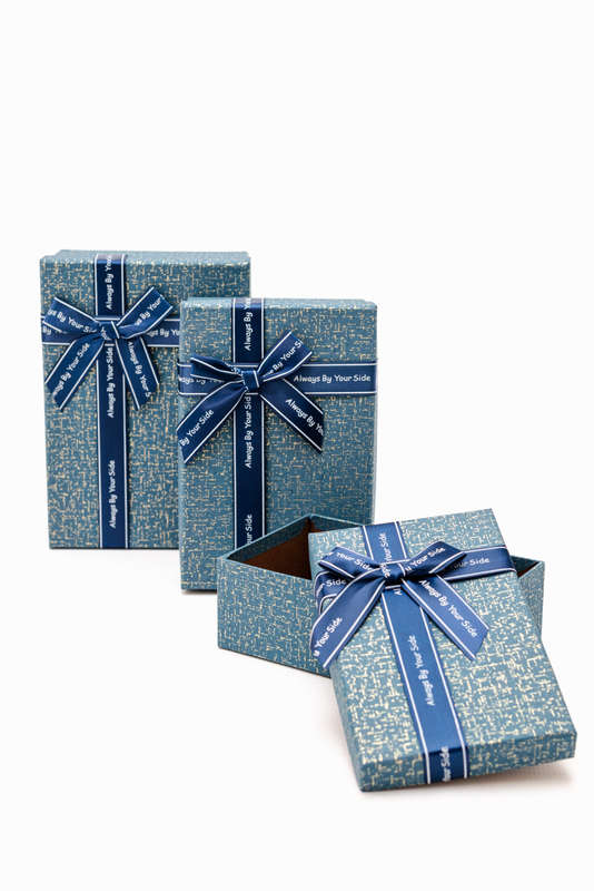 Senza 3 Piece Empty Gift Box With Lid & Ribbon