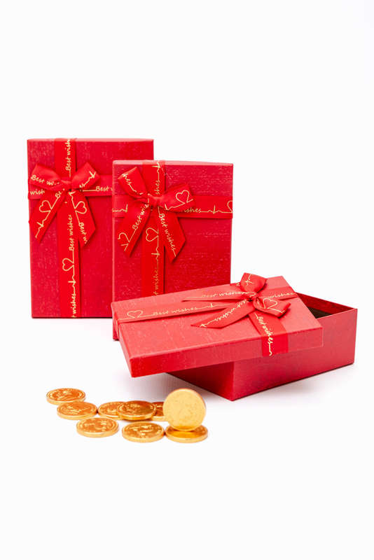 Senza 3 Piece Empty Gift Box With Lid & Ribbon