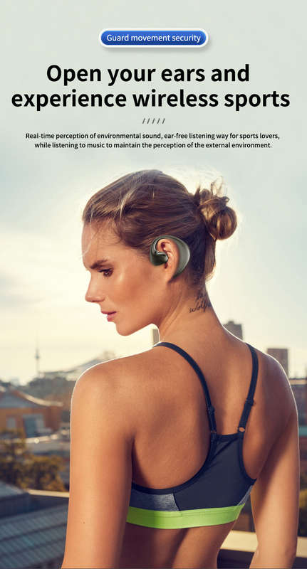 True Bone Conduction Earphone Bluetooth 5.3 HiFi Stereo Surround Deep Bass Waterproof LED Digital...