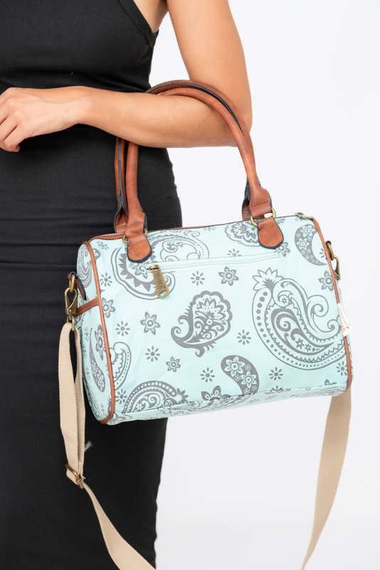 Vivace Canvas Leather Crossbody Sling Handbag
